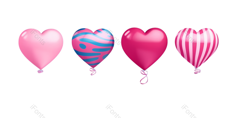 元素图片,可爱风元素,气球PNG,漂浮免抠素材